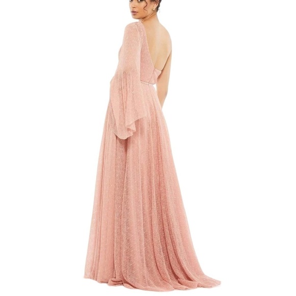 New! Mac Duggal - 11244 Lace Asymmetric A-Line Gown - Picture 4 of 11